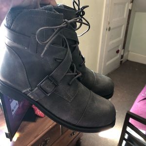 Gray Combat Boots